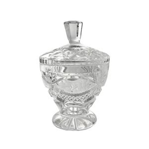 Crystal Clear Industries “Chardoney” Crystal Etched Compote Candy Jar 6”